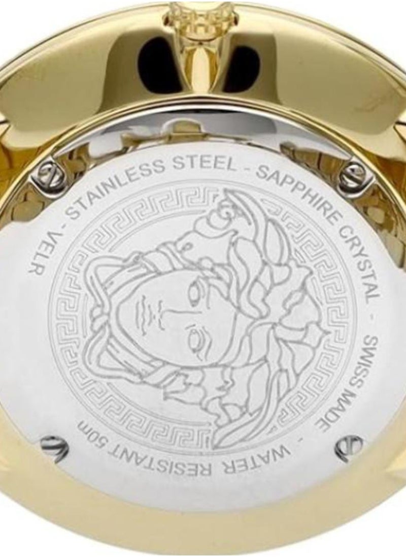 Versace Jeans - Versace Audrey Women's Stainless Steel Sapphire Glass Quartz Watch 38 mm Swiss Watch with Steel Bracelet and Versace Agency Box - Image 1