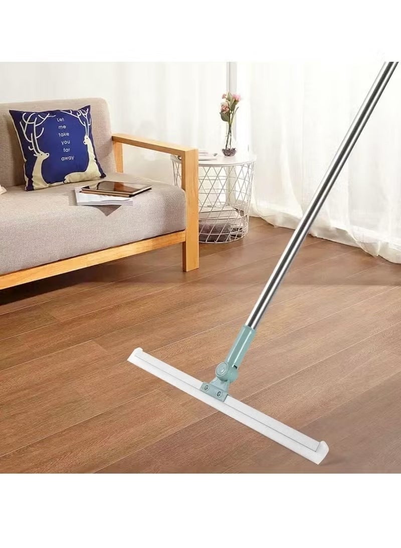 مساحة مطاطية للأرضية من السيليكون بمقبض طويل لتنظيف النوافذ والدش مع عمود قابل للتمدد وقابل للتعديل من ستانلس لتنظيف الزجاج والحمام والارضيات - Image 5