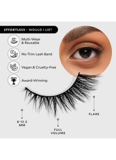 Velour Lashes Velour Effortless Lashes - Natural-Looking False Eyelashes - Fluffy & Lightweight No-Trim Lashes - Reusable Fake Lashes All Eye Shapes - Vegan & Cruelty-Free - Lash Glue not Included (Would I Lie?)  - Image 3