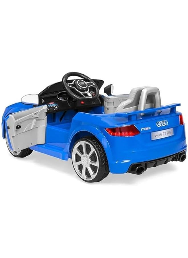 Best Choice Products Kids 6V Licensed Audi TT RS Ride On w/ 2 Speeds, Suspension, AUX Input, Blue  - Image 4