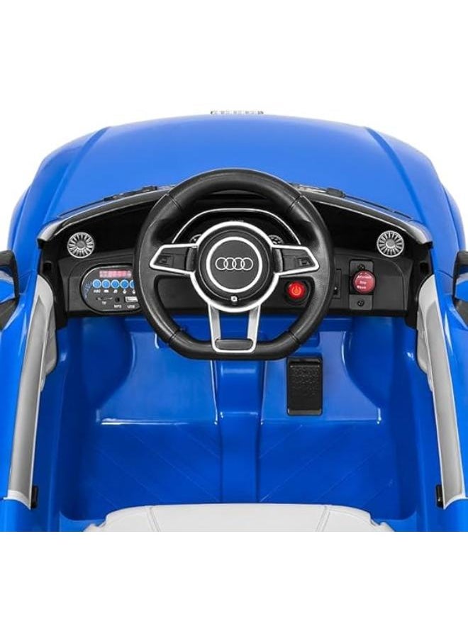 Best Choice Products Kids 6V Licensed Audi TT RS Ride On w/ 2 Speeds, Suspension, AUX Input, Blue  - Image 3