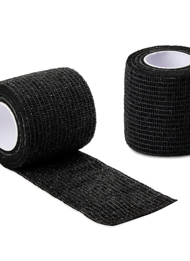 BISIBITA2 - Sensi Wrap Grip Cover Sports Self Bandage Wrap Rolls 2-inch x 5-Yards 24pcs (Black) - Image 1