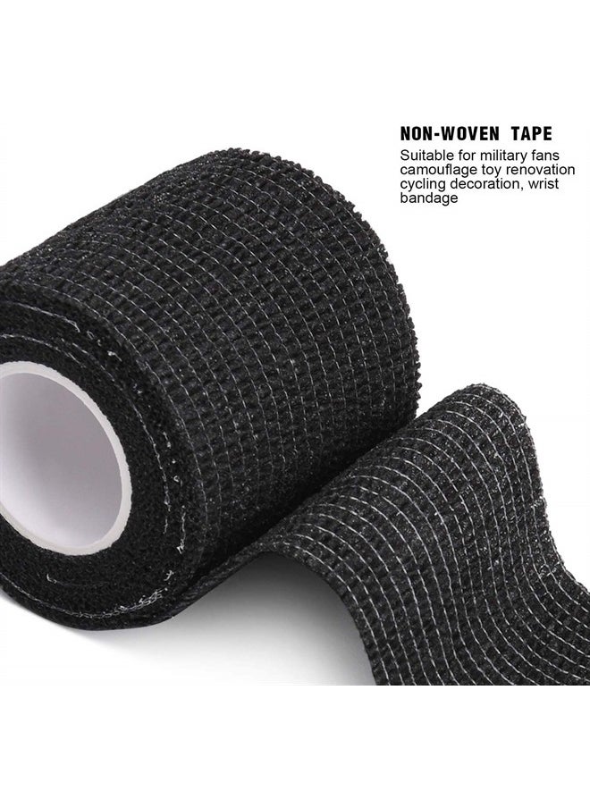 BISIBITA2 - Sensi Wrap Grip Cover Sports Self Bandage Wrap Rolls 2-inch x 5-Yards 24pcs (Black) - Image 1