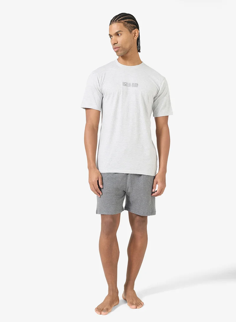 Seventy Five  Nightwear T-Shirt & Shorts Set for Men | Best Price UAE