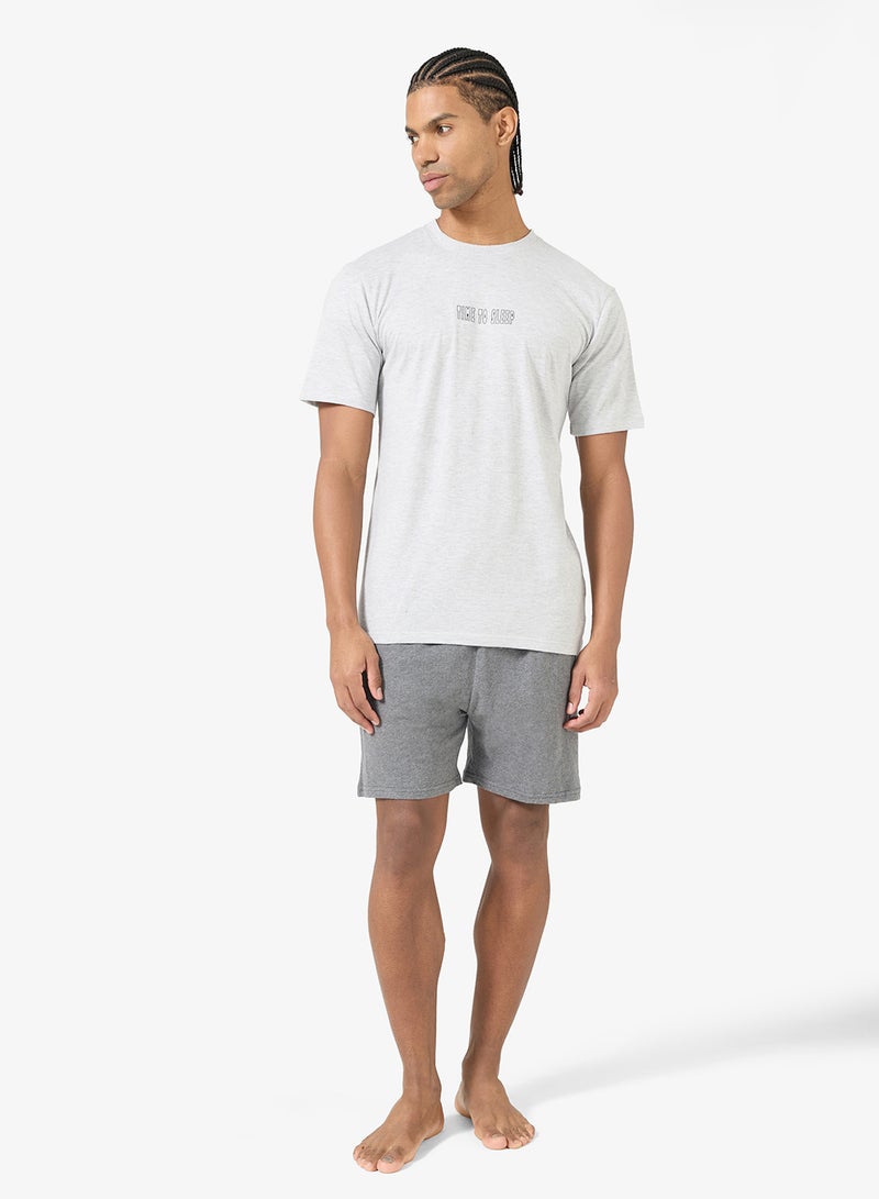 سفنتي فايف طقم بيجامة تي شيرت وشورت - Image 5