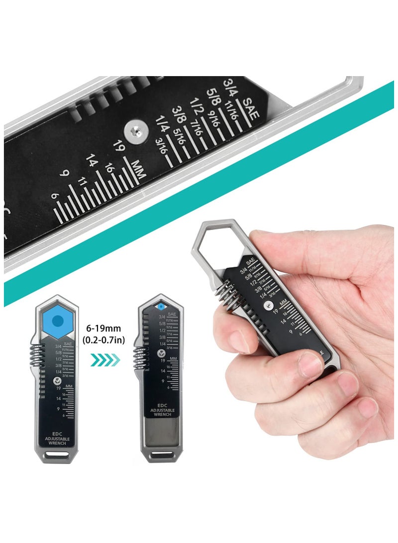 Zikra EDC adjustable Multifunctional wrench, pocket wrench, Bottle Opener, Universal Wrench, bolt action pen, Quick multitool pocket tools, Everyday Carry, Suitable for Home, Garage, Workshop - Image 2
