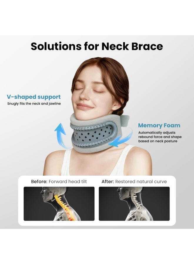 لديهم طوق العنق، تخفيف آلام الرقبة وضغوط ملاءمة للرجال والنساء، مثل النسيج، يمكن التوسع في النوم فيه السباتي الفقاعات الرقبة حماية ناعم ملفوف الحفاظ على استقرار العمود الفقري، رغوة الذاكرة، الطرد في إطار GuiJiao لتتنفس الصلبة (الرمادي الفاتح) - Image 3