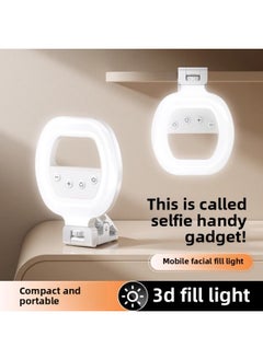 General Mobile Phone Fill Light Portable Selfie Handheld Live Beauty Pocket Light Clip-on Led Ring Beauty Light-Specifications:【850mah Advanced Edition + Portable Mobile Phone Clip】 Rgb Full Color  - Image 2