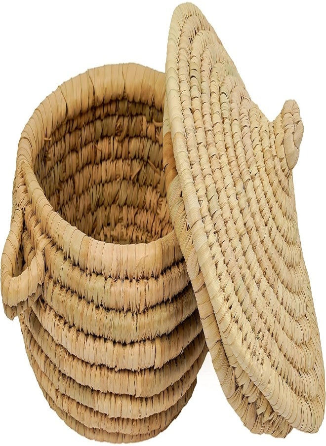 AKDC Ayra Tossa Storage Pot - Beige (35 Cm Dia X 18Cm H)  - Image 4