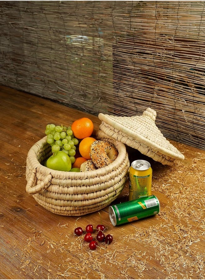 AKDC Ayra Tossa Storage Pot - Beige (35 Cm Dia X 18Cm H)  - Image 2