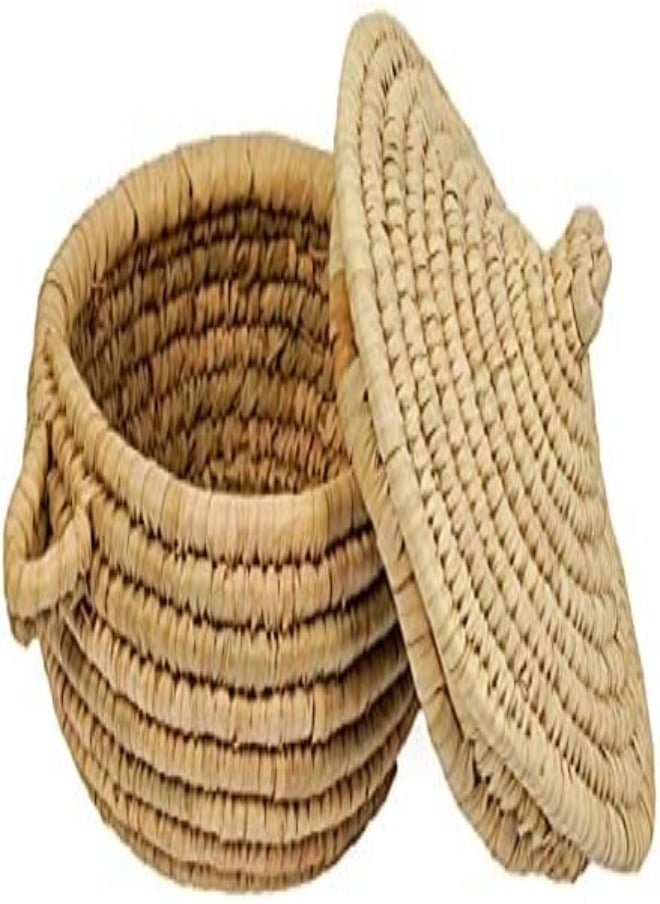 AKDC Ayra Tossa Storage Pot - Beige (35 Cm Dia X 18Cm H)  - Image 3