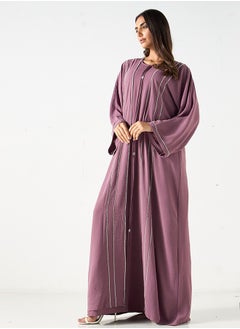 Hadiyath Al Madinah Mauve Embellished Abaya - HM  - Image 1