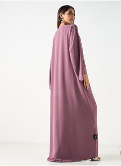 Hadiyath Al Madinah Mauve Embellished Abaya - HM  - Image 4