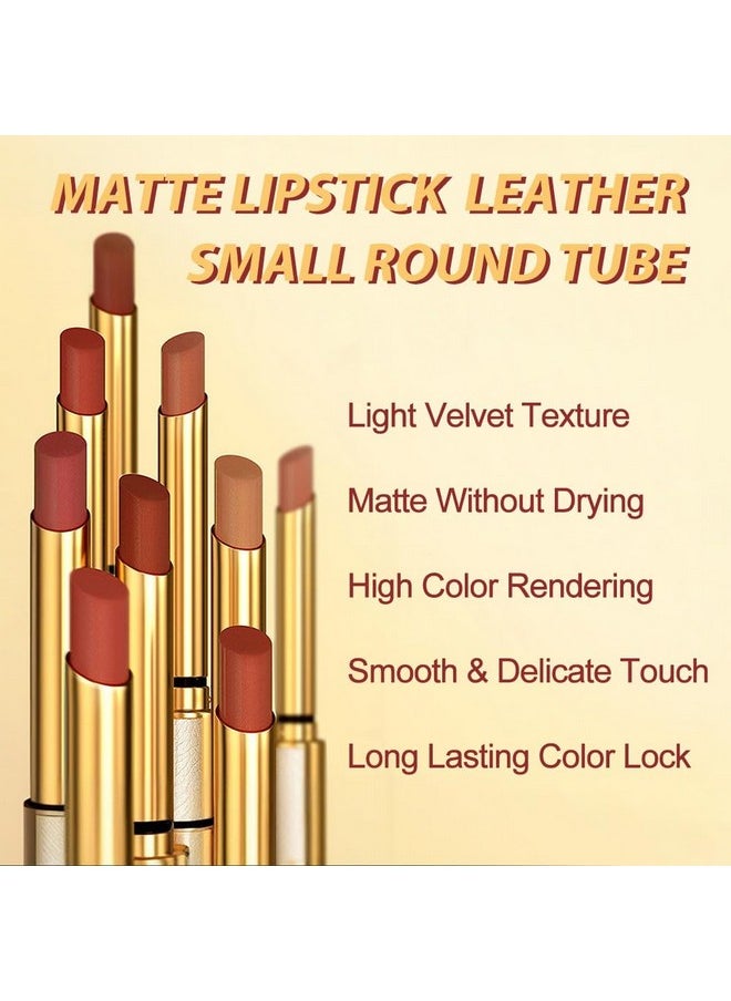 BINGBRUSH - BINGBRUSH Moisturizing and Silky Velvet Lipstick Pack Set, Matte Longwear Waterproof Smooth Color Lip Crayon - Nourishing Lipstick Lipgloss Lip Stain (05#Tipsy Milk Orange) - Image 1