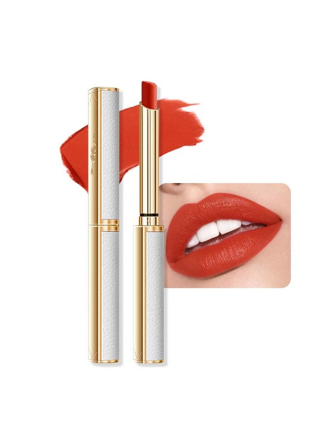 BINGBRUSH - BINGBRUSH Moisturizing and Silky Velvet Lipstick Pack Set, Matte Longwear Waterproof Smooth Color Lip Crayon - Nourishing Lipstick Lipgloss Lip Stain (05#Tipsy Milk Orange) - Image 1