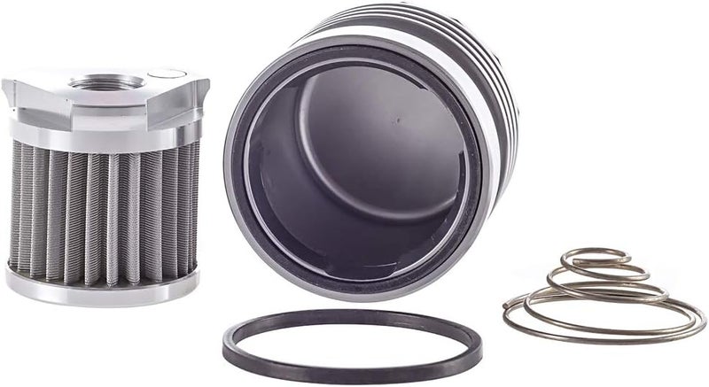 DLP Motorcycle Racing Stainless Steel Reusable Oil Filter with Replacement Cartridge Fitting - Image 3