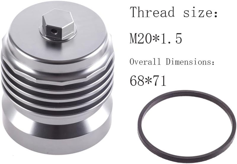 DLP Motorcycle Racing Stainless Steel Reusable Oil Filter with Replacement Cartridge Fitting - Image 2