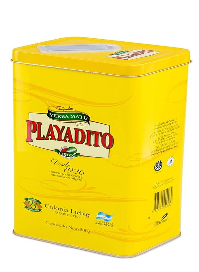 Playadito Yerba Mate - 500 Gr - with a Dispensing Tin - Image 2