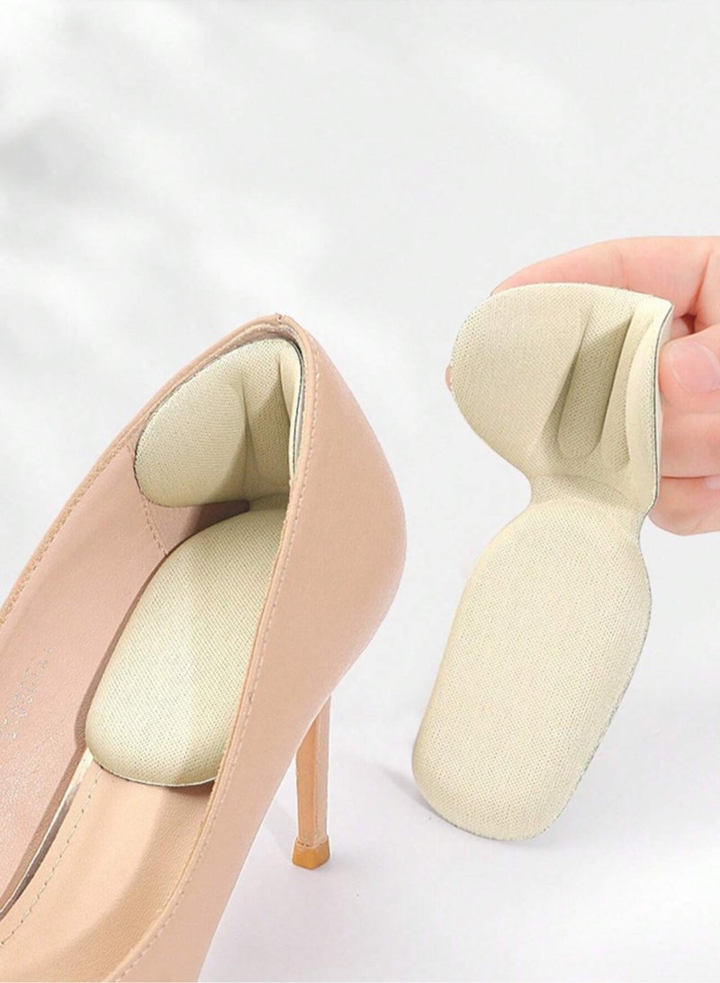 Heel Cushions Adhesive design easily attaches inside the shoe without shifting. Provides foot support to reduce heel pain. 2 pairs (black and beige) - Image 4