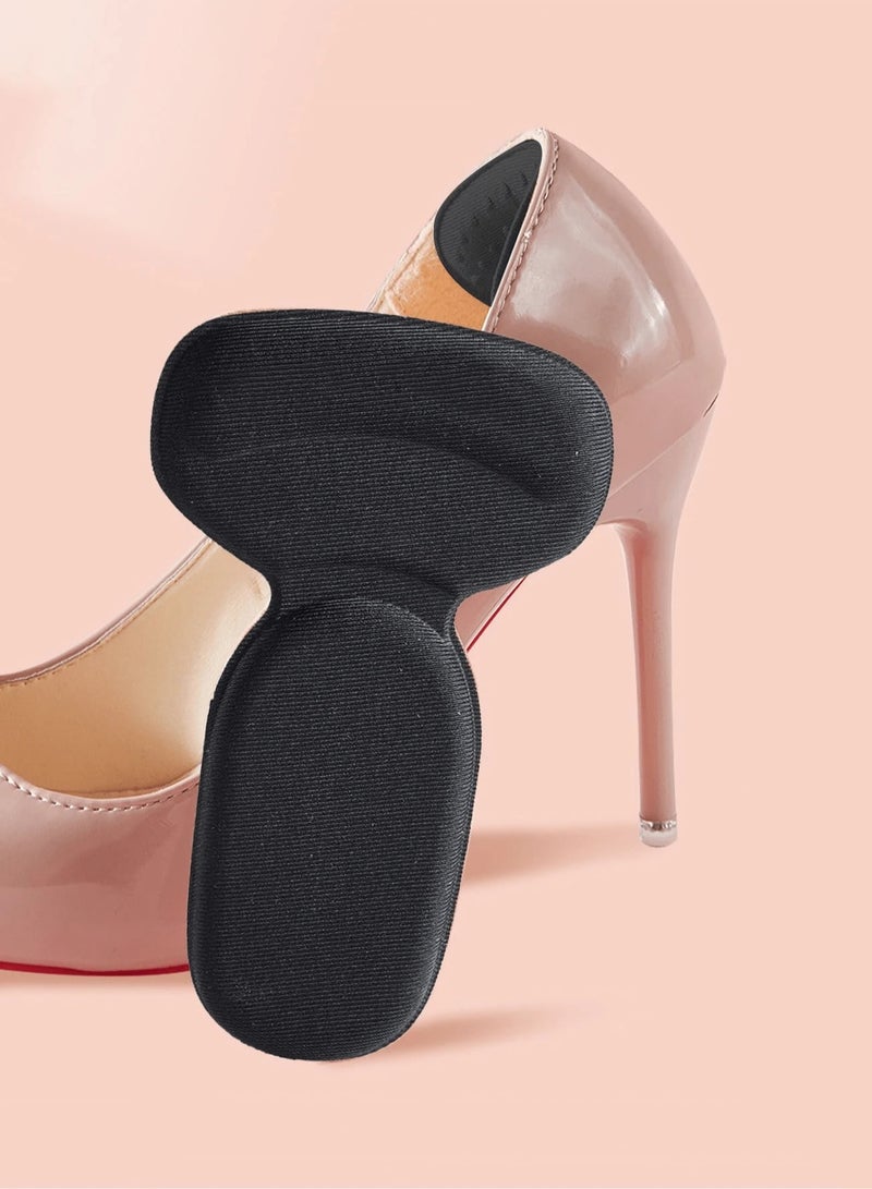 Heel Cushions Adhesive design easily attaches inside the shoe without shifting. Provides foot support to reduce heel pain. 2 pairs (black and beige) - Image 5