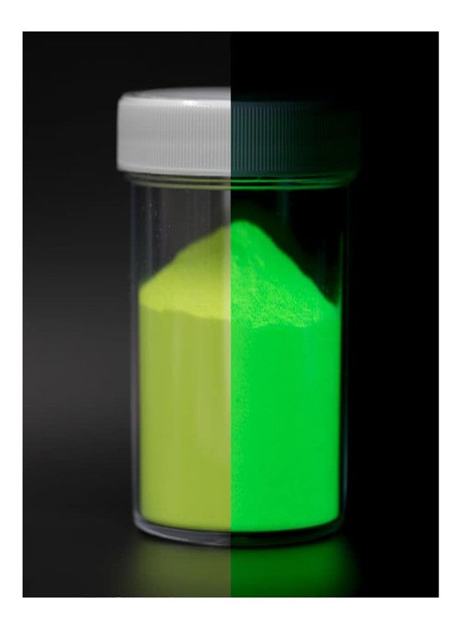 Americos Glow In The Dark Pigment Luminous Powder | Safe Non-Toxic, For Slime Nails, EDM Music Festivals, Resin, Concerts, Mix With Paint ( Yellow Green) (100GM) - Image 1
