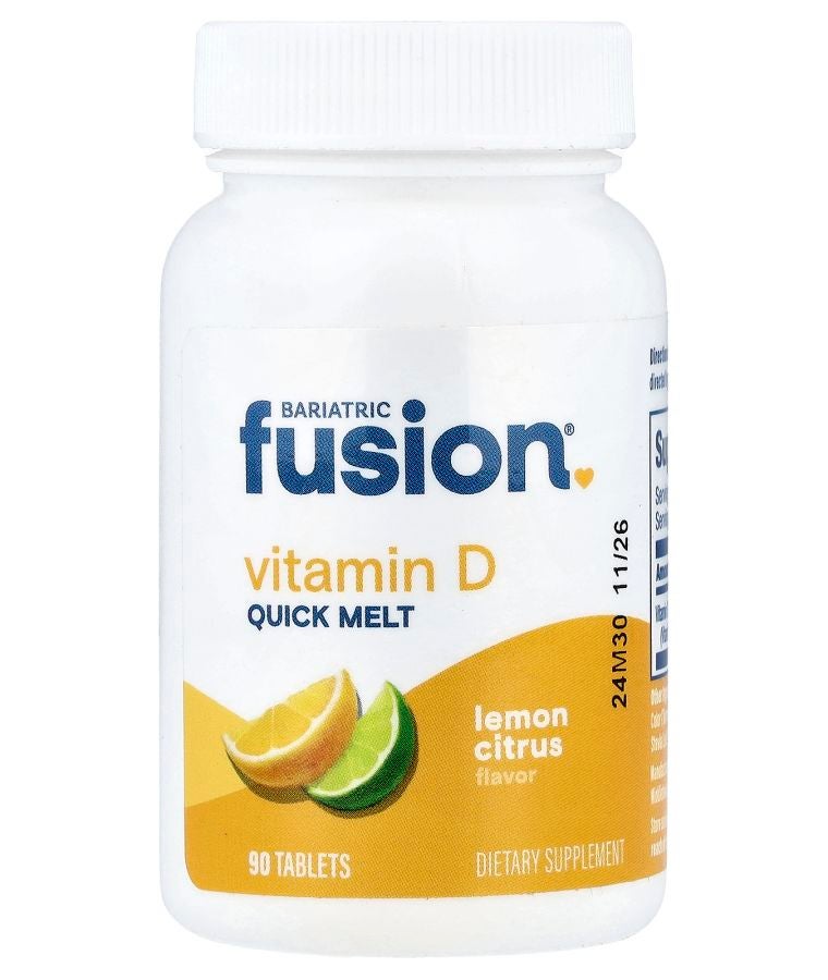 Bariatric Fusion فيتامين د سريعة الذوبان بنكهة الليمون والحمضيات 90 قرص (125 ميكروغرام لكل قرص)