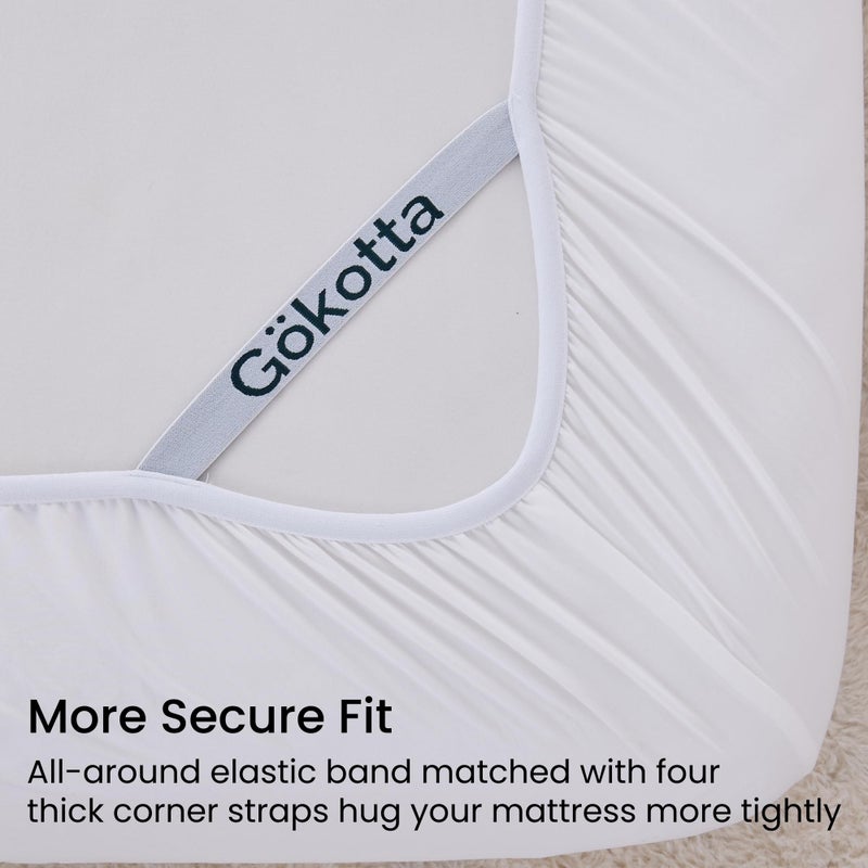 GOKOTTA 4 Pcs Full Size Bed Sheets, 10"-15" Deep Pocket Full Sheets with Elastic Corner Straps, Brushed Microfiber Polyester - Ultra Soft, Hotel Luxury, Wrinkle Free, Breathable, Anti-Rip - White - Image 2