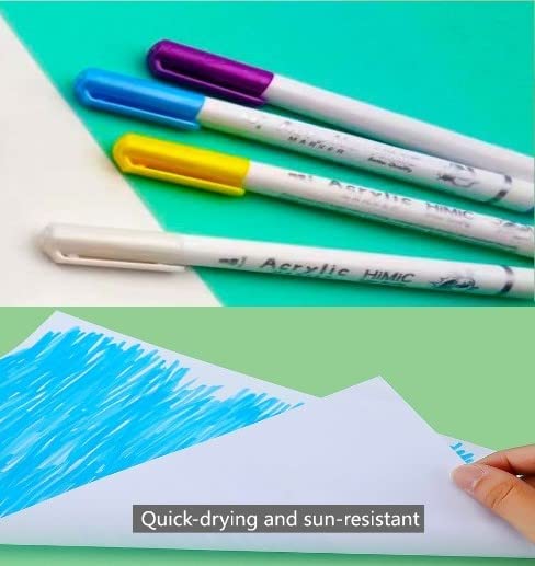 MYSELF 12 Acrylic marker pens for Painting Canvas Drawing Painting Sketching Art Markers - Image 3