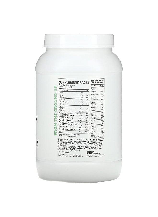 Raw Nutrition Raw Nutrition, Vegan Protein, Cookies & Cream, 1.7 lbs (775 g)  - Image 2