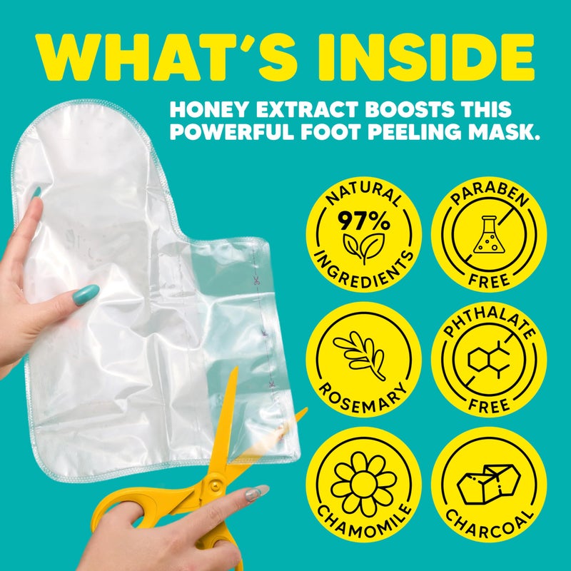 Onyx Professional Foot Peel Mask Callus Remover, 2 pack - Dead Skin Remover, Foot Exfoliator, Cracked Heel Repait, Peeling Callus Removing Foot Mask Pedicure Kit For Smooth Soft Healthy Feet - Image 4