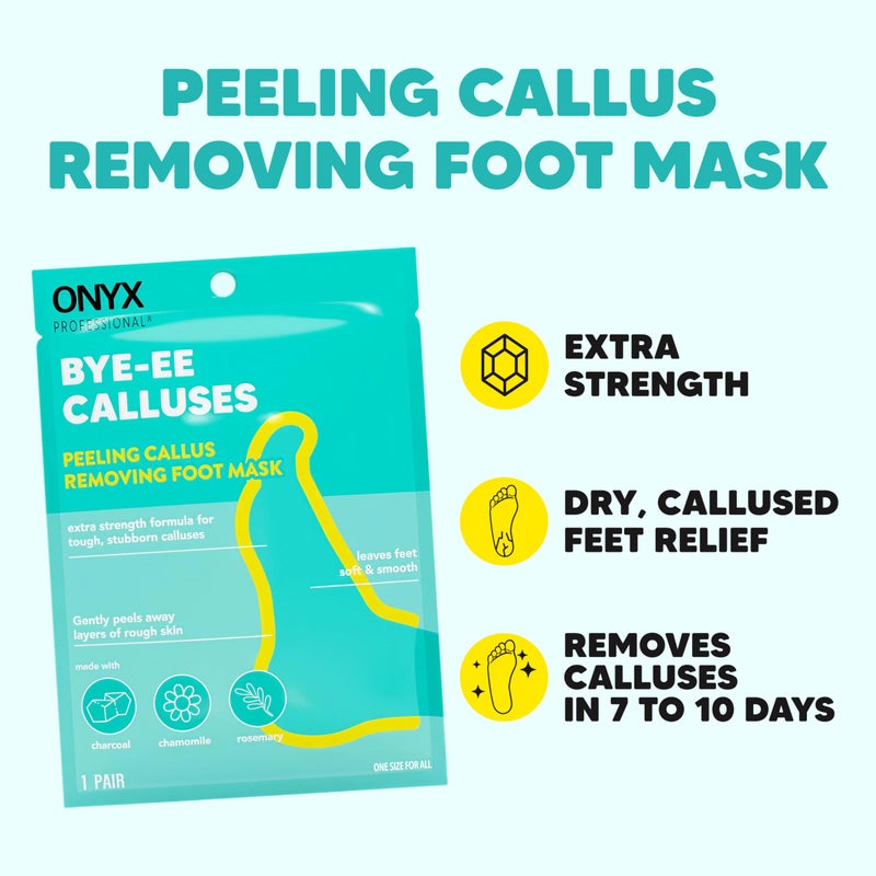 Onyx Professional Foot Peel Mask Callus Remover, 2 pack - Dead Skin Remover, Foot Exfoliator, Cracked Heel Repait, Peeling Callus Removing Foot Mask Pedicure Kit For Smooth Soft Healthy Feet - Image 2