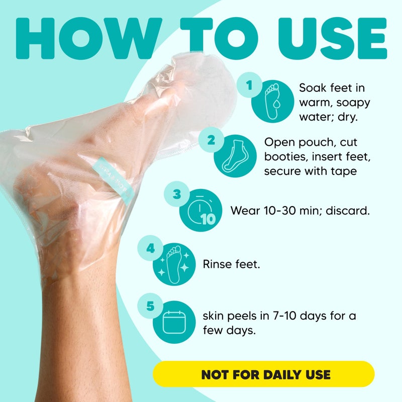 Onyx Professional Foot Peel Mask Callus Remover, 2 pack - Dead Skin Remover, Foot Exfoliator, Cracked Heel Repait, Peeling Callus Removing Foot Mask Pedicure Kit For Smooth Soft Healthy Feet - Image 5