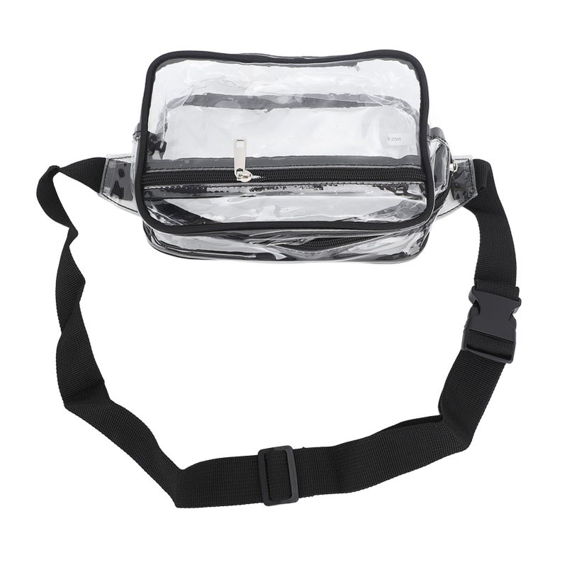 Clear Sling Bag Waterproof Large Capacity Adjustable Strap Transparent PVC Chest Waist Pack for Sports Travel Purple - Image 3