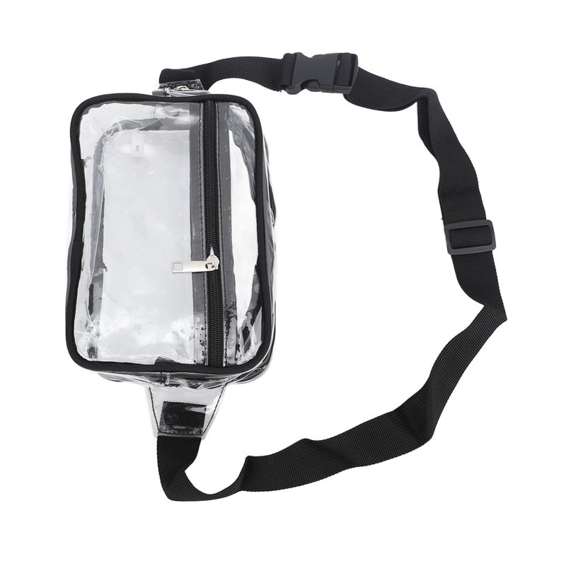 Clear Sling Bag Waterproof Large Capacity Adjustable Strap Transparent PVC Chest Waist Pack for Sports Travel Purple - Image 4