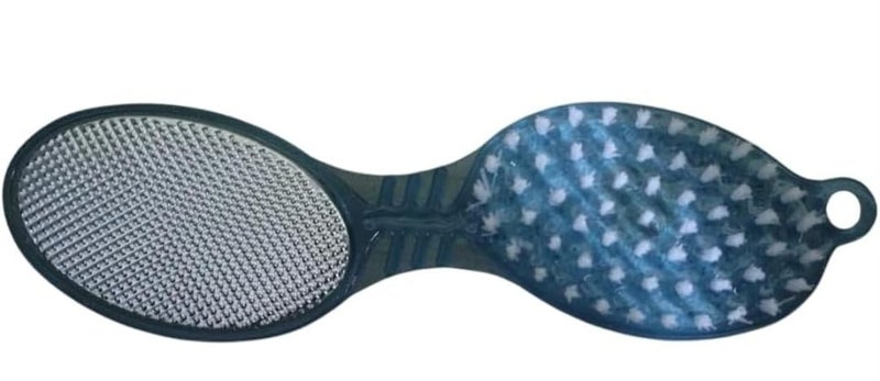 4-in-1 Foot Care Tool, Brush and Scrubber with Pumice Stone and File, Blue - Image 2