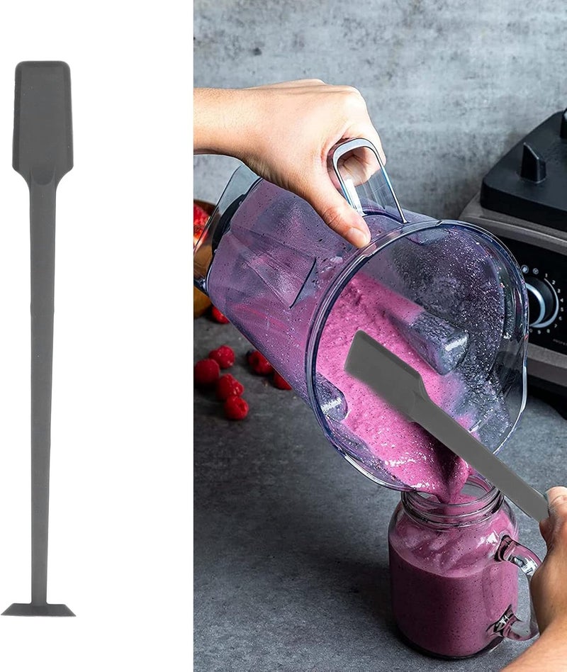 كلاراكو ملعقة برطمان سيليكون، مكشطة سيليكون مزدوجة الرأس غير لاصقة ومقاومة للحرارة بطول 14.2 بوصة، ملاعق صغيرة للمطبخ، ملعقة سيليكون للعصارات والخلاطات وآلات الطهي - Image 2