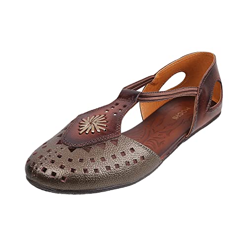 Mochi Women's Bronze Leather Sandals 6-UK 39 (EU) (31-4931) - Image 1