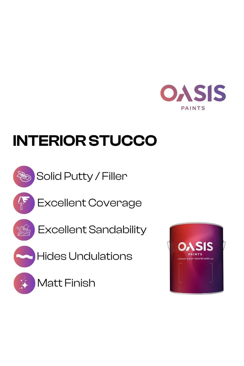  اويسس اصباغ أوسيس ستوكو داخلي 3.6 لتر – طبقة أساس ناعمة للجدران الداخلية، سهلة التطبيق ومتينة - Image 2