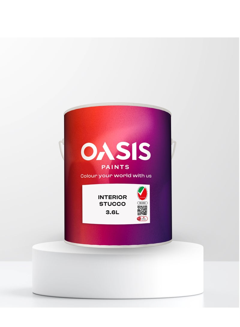  اويسس اصباغ أوسيس ستوكو داخلي 3.6 لتر – طبقة أساس ناعمة للجدران الداخلية، سهلة التطبيق ومتينة - Image 1