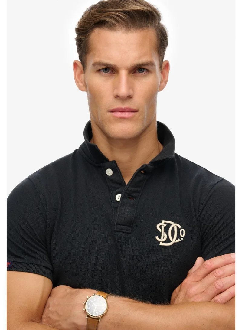 Vintage Athletic Embroidered Polo Shirt