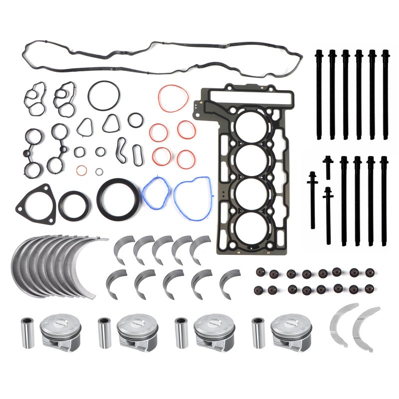 INGKAN N14 Engine Cylinder Head Gasket Rebuild Kit wPistons STD Fits for Mini R55 R56 R57 R58 R59 Clubman Cooper Cabrio 16L Turbo N14B16A N14B16C Engine OE 11127586908 11127595138 11127567877 - Image 3