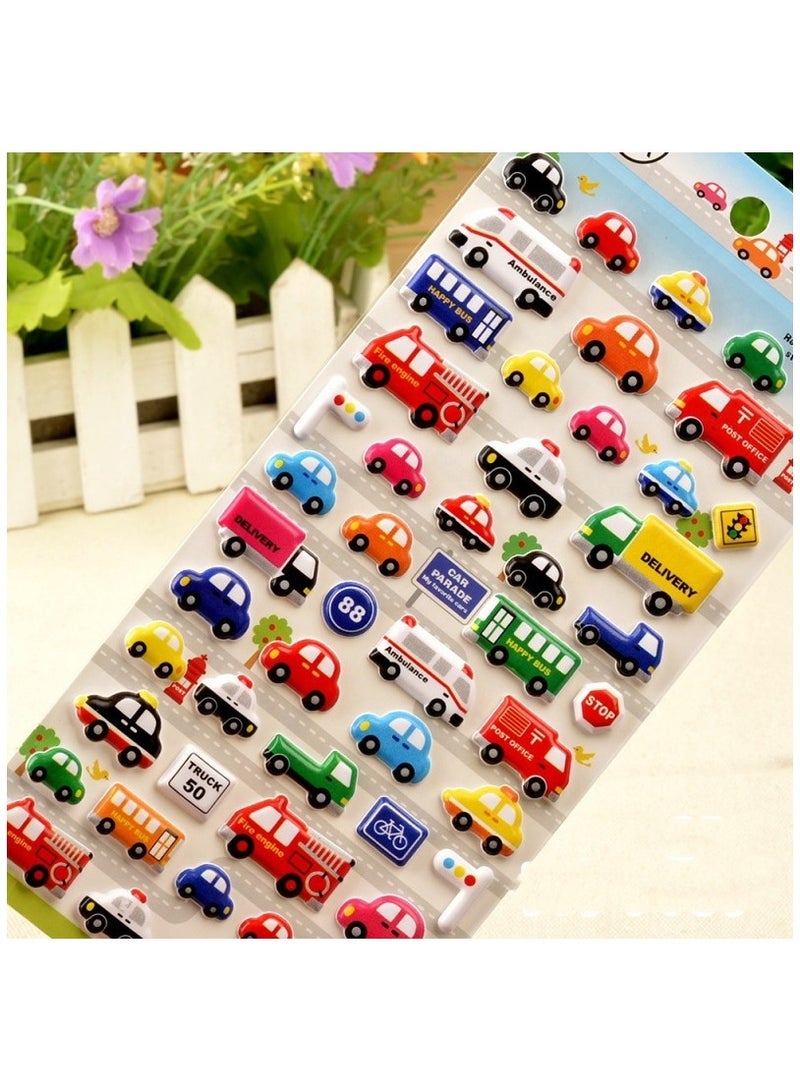 KUYING Dinosaur Animal Car 3D Children's Sticker Bubble Sticker 