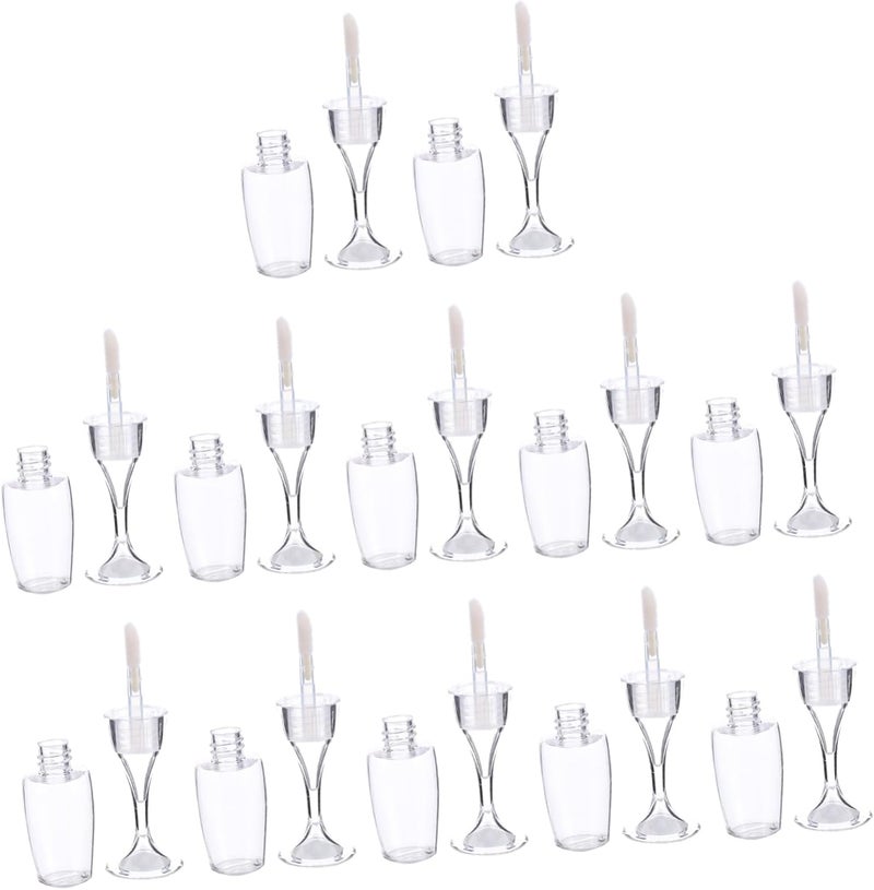 8ml Mini Wine Glass Lip Gloss Tubes 12pcs Refillable Lip Gloss Containers for Makeup Travel Sample Use Unique Design Wand Applicator - Image 1