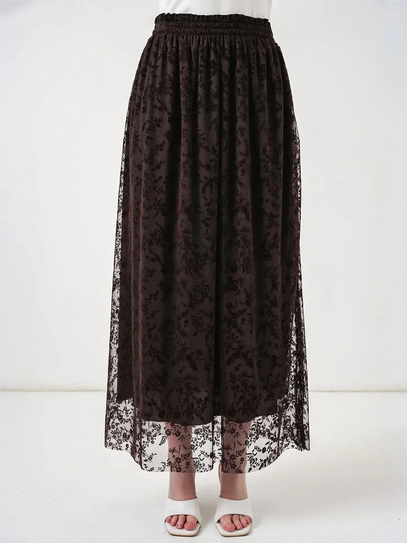BDART Floral High Waist Maxi A-Line Skirt