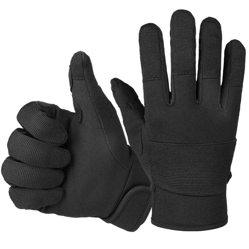 Foreign trade touch screen gardening garden gloves puncture-resistant wear-resistant outdoor camping protective cowhide work welder labor protection gloves 9049 black 