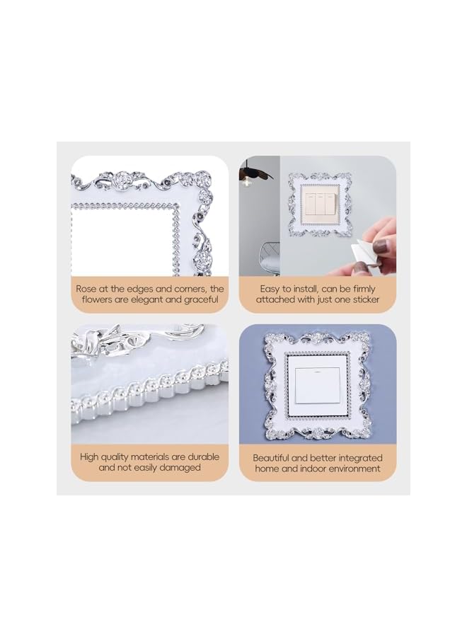 The Bros 3 Pcs Light Switch Surround - Decorative Covers, Sticker, Socket Plug Surround Stickers, Wall Decoration for Home, Living Room, Office (8.6cm*8.6cm) - Image 3