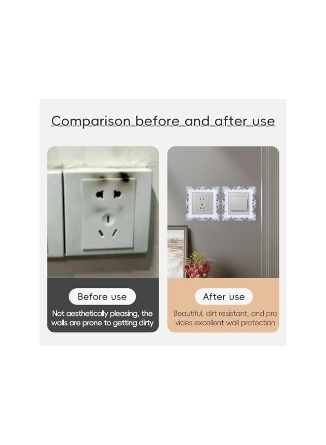 The Bros 3 Pcs Light Switch Surround - Decorative Covers, Sticker, Socket Plug Surround Stickers, Wall Decoration for Home, Living Room, Office (8.6cm*8.6cm) - Image 5