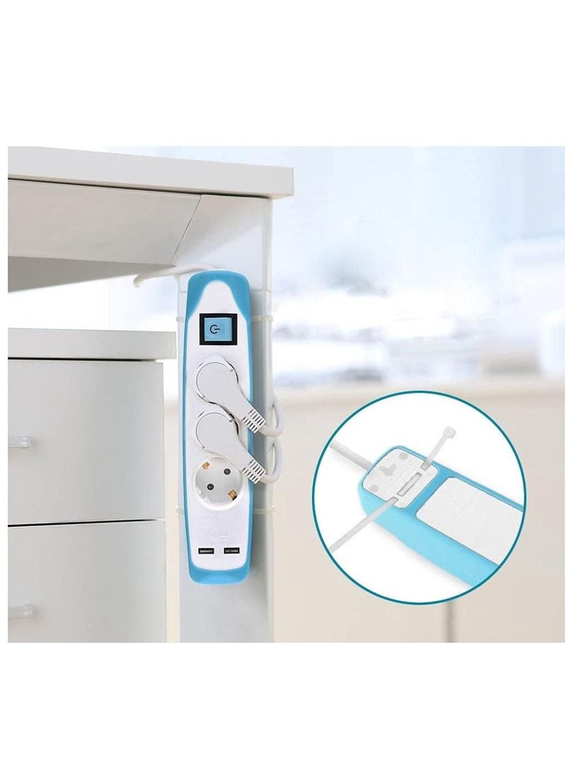باور لوك - اي لوك مشترك سيليكون 3 مخرج و 2 USB ابيض - Image 1