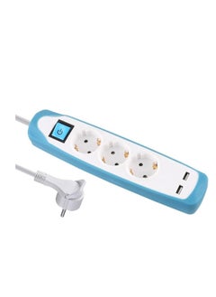 باور لوك اي لوك مشترك سيليكون 3 مخرج و 2 USB ابيض  - Image 3