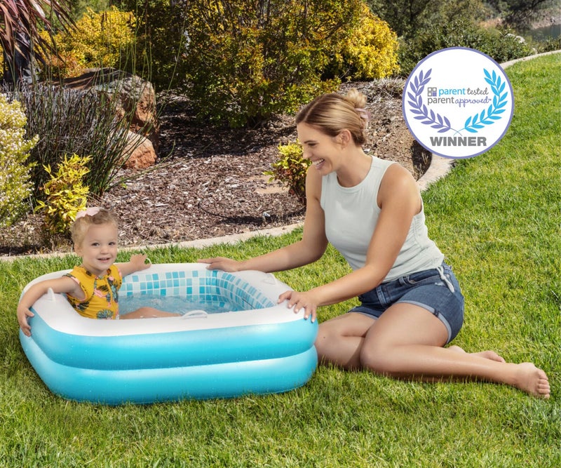 GRIP A POOL Inflatable Baby Pool for Toddlers 1-3, Handles, Soft Floor & Drain, 34"x10" Kiddie Pool, Blow Up Bathtub & Ball Pit, Summer Outside Kid Water Toy Outdoor Play First Birthday Gift for Boys Ages 1 2 3 - Image 2